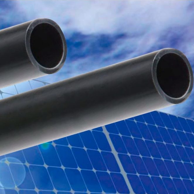 Group picture PVC smooth UV stable installation pipe black