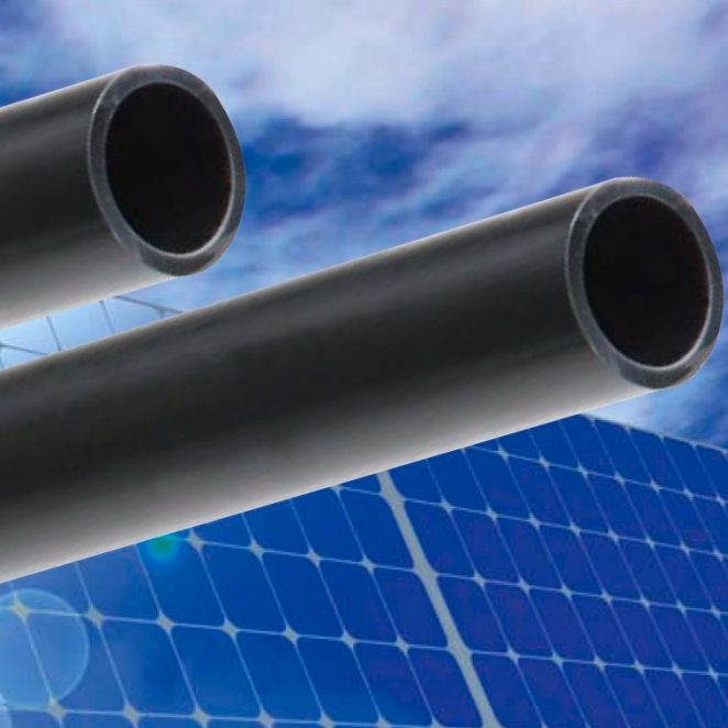 Group picture PVC smooth UV stable installation pipe black