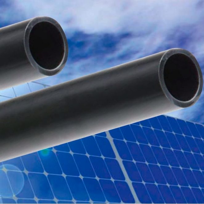Group picture PVC smooth UV stable installation pipe black