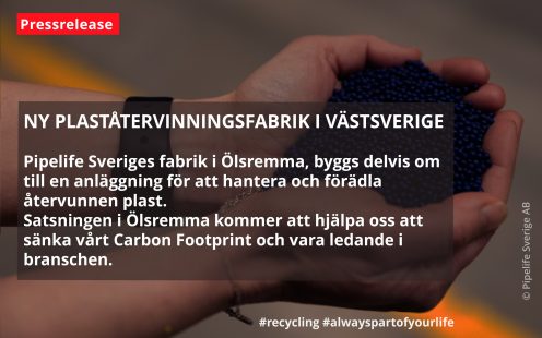 Ny plaståtervinningsfabrik i Västsverige