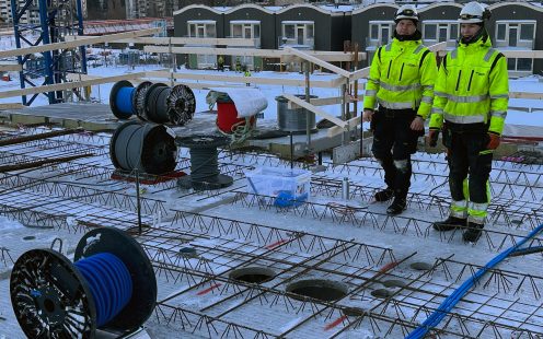 Optimal nedlagt och kabelskydd på plats