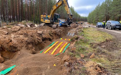 Optimal nedlagt och kabelskydd på plats