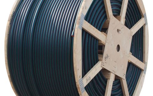 PE smooth cable protection opto on drum blackxgreen