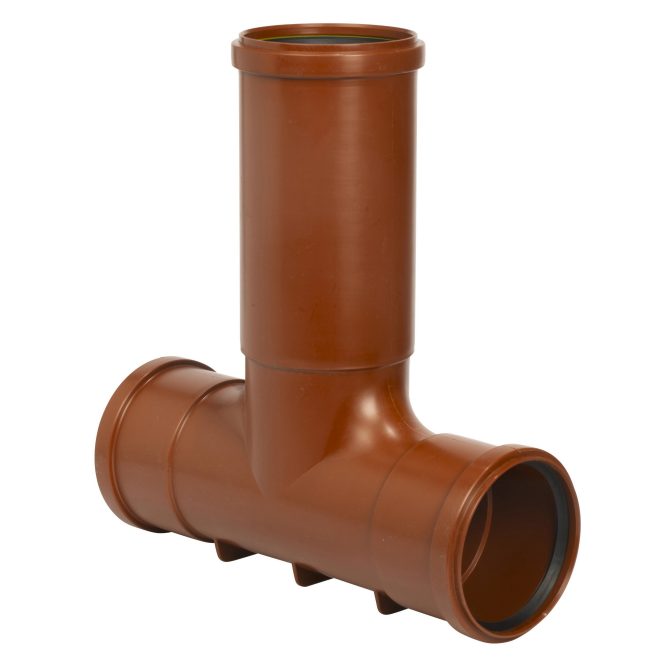 PP Rodding Tee 110x110mm redbrown