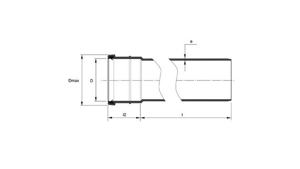 Measurement drawing pipe with socket