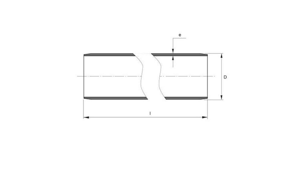Measurement drawing smooth pipe bevel