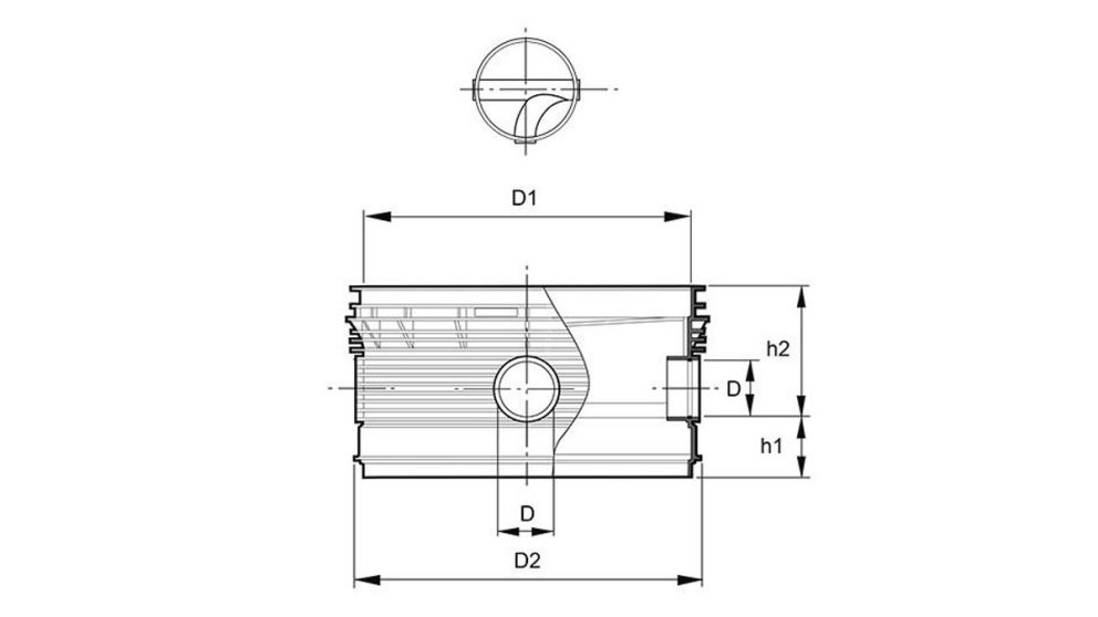 Measurement drawing Polar Pro 1000 Chamber 90 gr enkelavgr. vanster