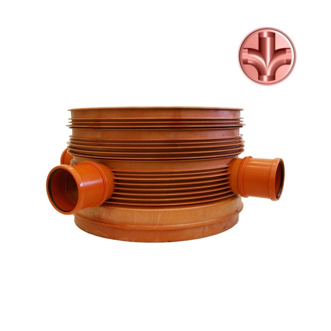 PRO 1000 Straight through base with two side branches 160 90deg Type 2