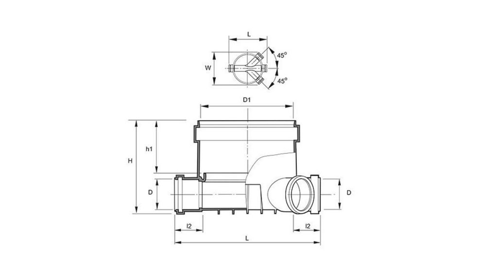 Measurement drawing Polar PP insp chamber 400 Multi