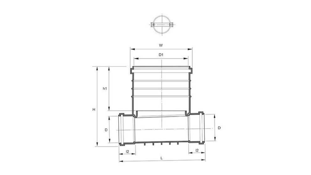Measurement drawing Polar PP insp chamber 400 straight
