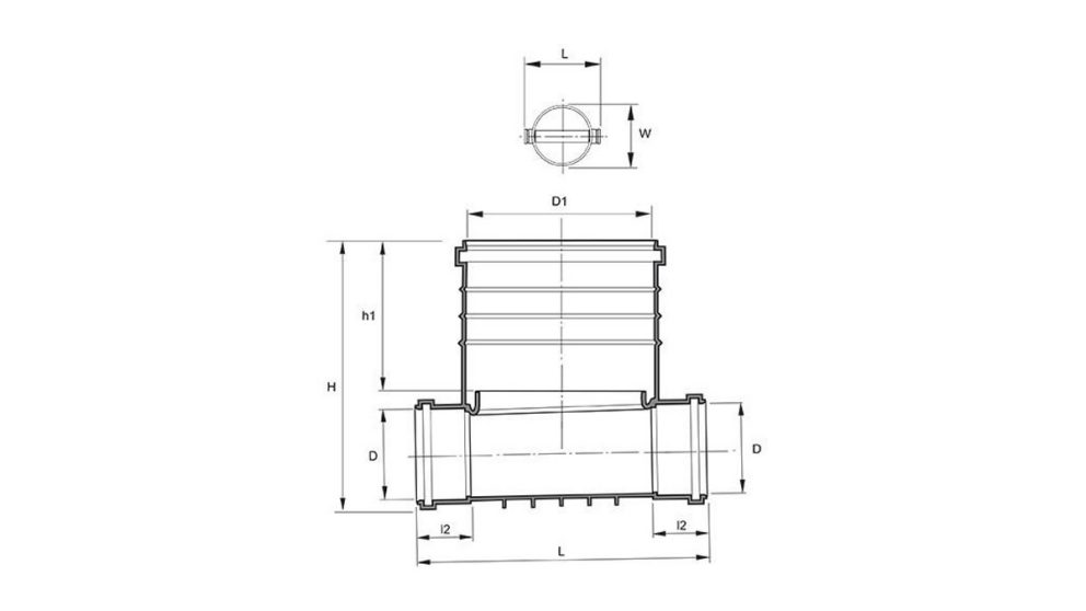 Measurement drawing Polar PP insp chamber 400-500-630 straight