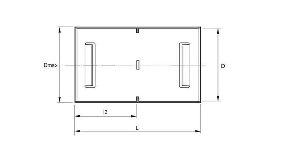 Measurement drawing Smooth Double socket PP for DW pipe