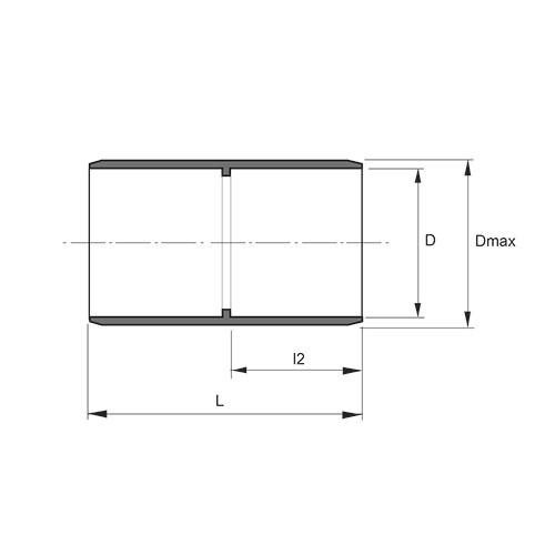 Measurement drawing Smartline double socket