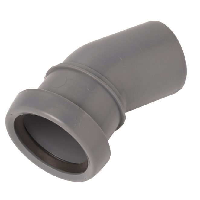 PP Soil bend 50 mm 30deg grey Nordic