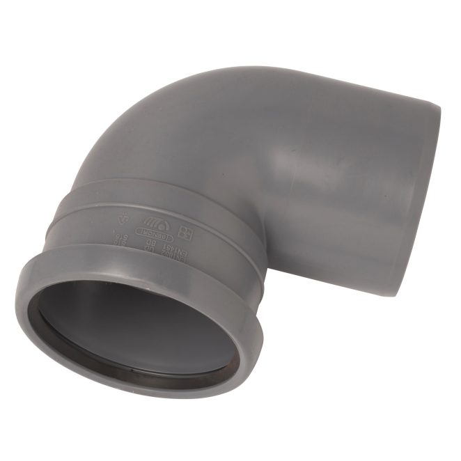 PP Soil bend 110 mm 90deg grey Nordic