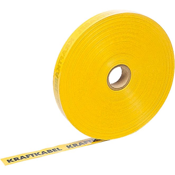 PE Warning tape power cable yellow_1