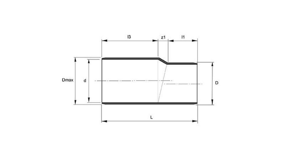 Measurement drawing WC Connector with gasket