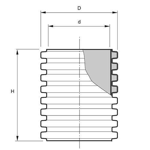 Cable protection chamber without top and bottom
