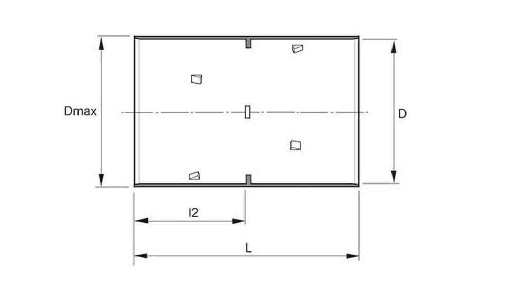 Measurement drawing Smooth Double socket