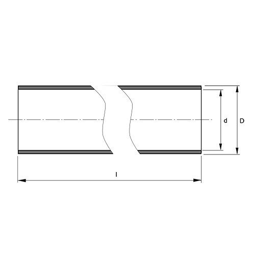 Measurement drawing smooth pipe without socket