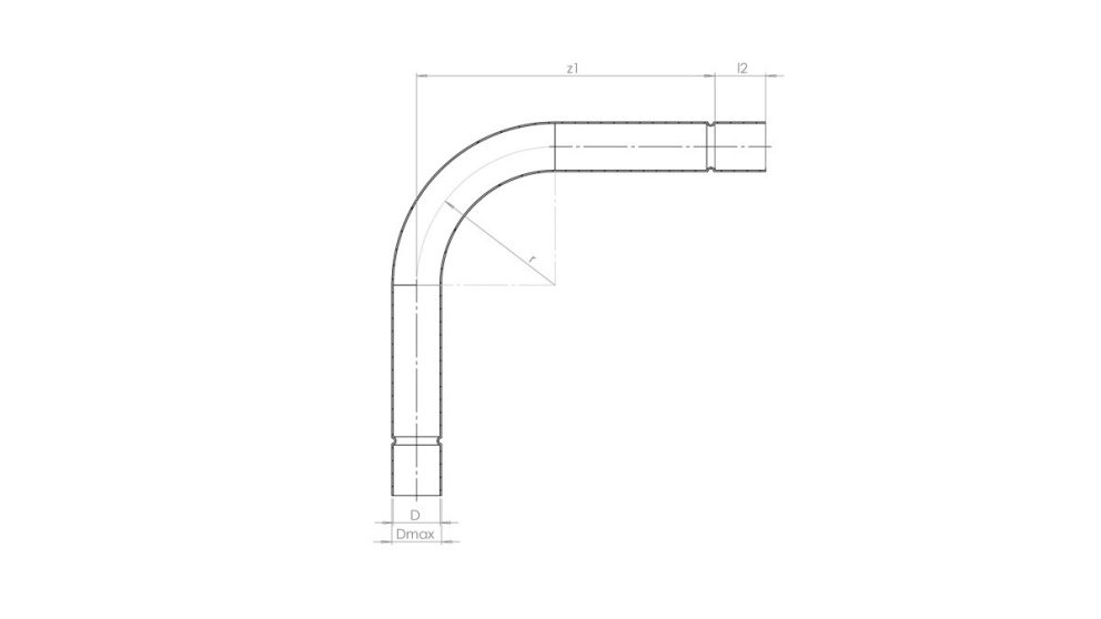 Measurement drawing steel bend 1