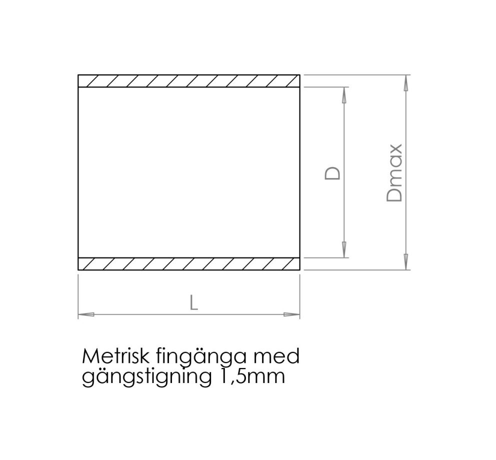 Measurement drawing steel socket