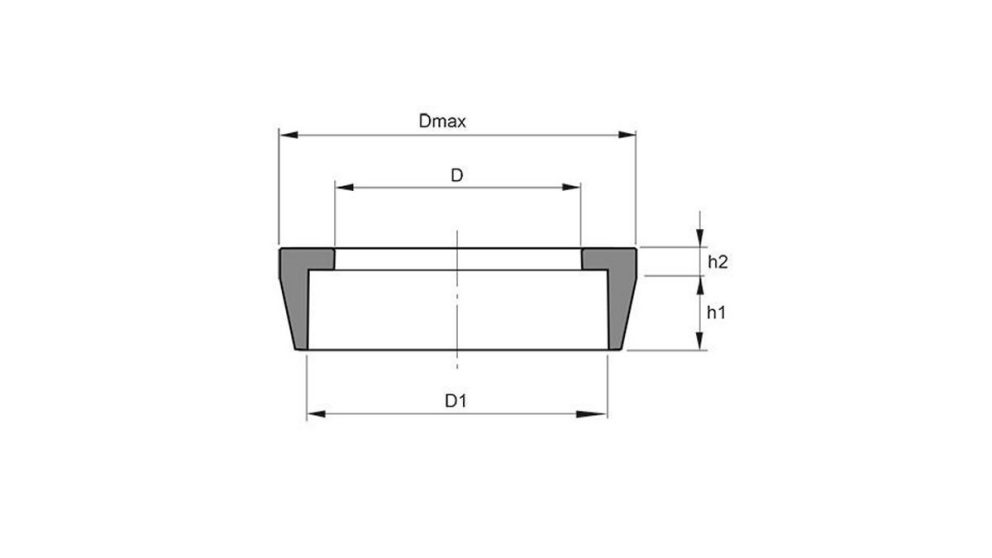 Measurement drawing Telescope seal for smooth riser pipe
