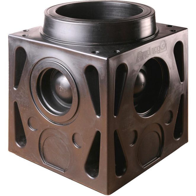 PE Stormbox connecton box square black