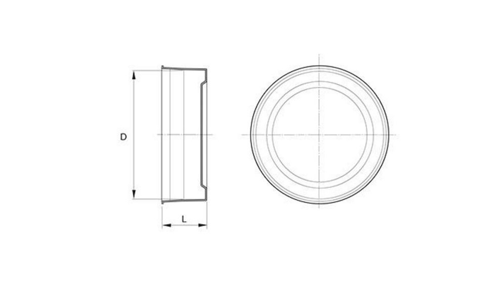 Measurement drawing End cap