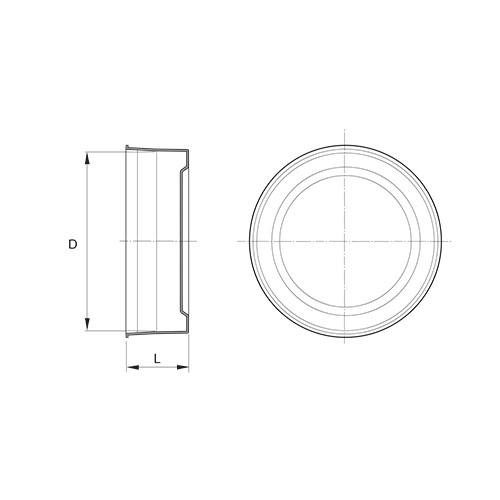 Measurement drawing End cap