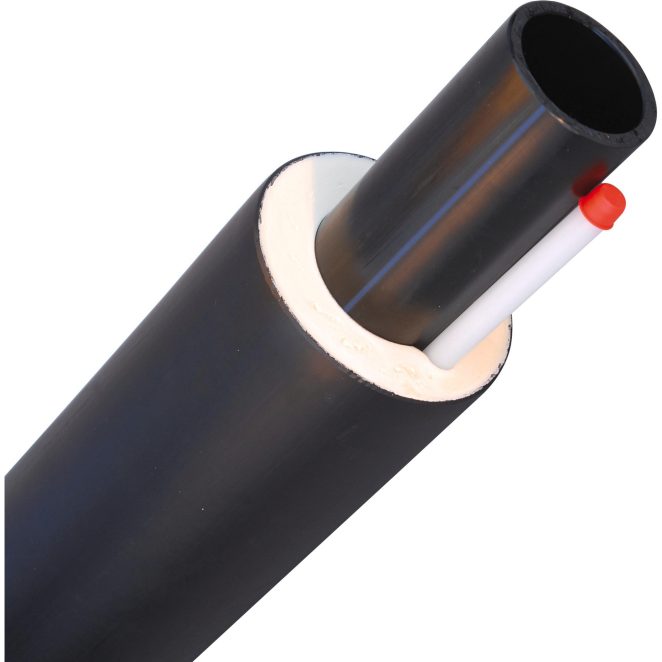 PE pressure pipe with 1 tracer pipe black Isovarm