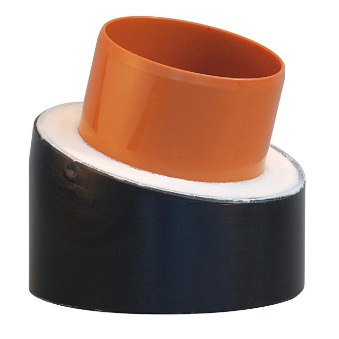 PP sewage short bend 15deg without tracer pipe black Isovarm