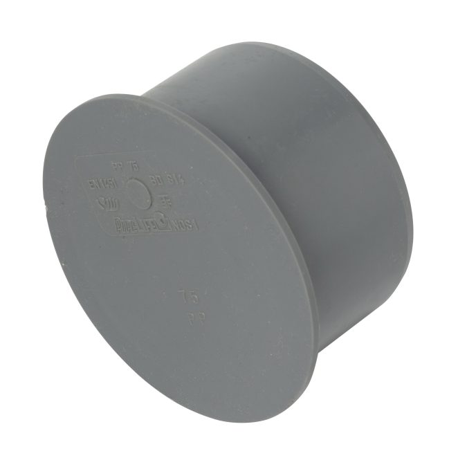 PP Soil plug 75mm grey Nordic