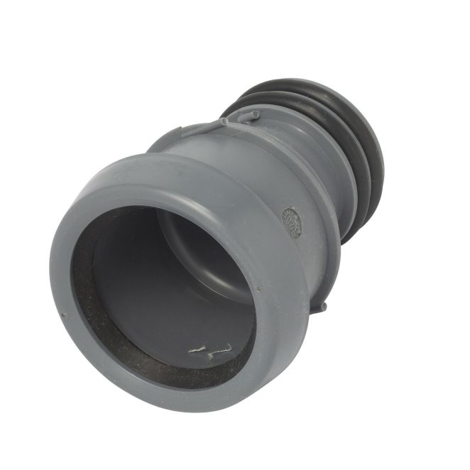 PP Soil repair socket w seal 50mm grey Nordic