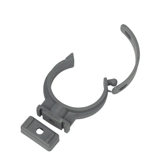 PP Soil snap hanger 50mm grey Nordic