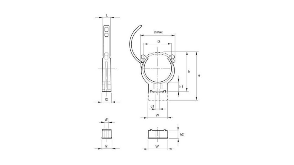 Measurement drawing snap hanger