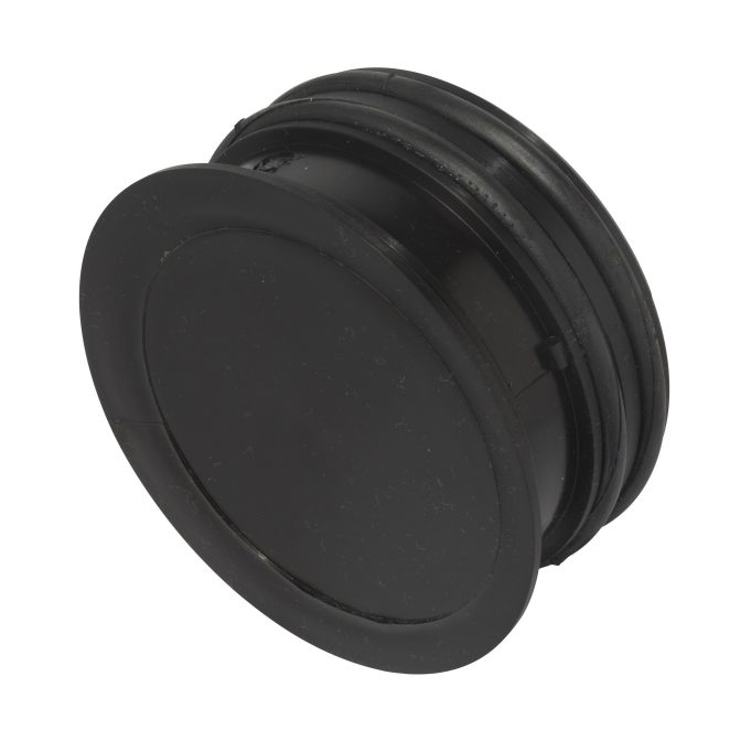 PP Soil spigot plug 110mm black Nordic