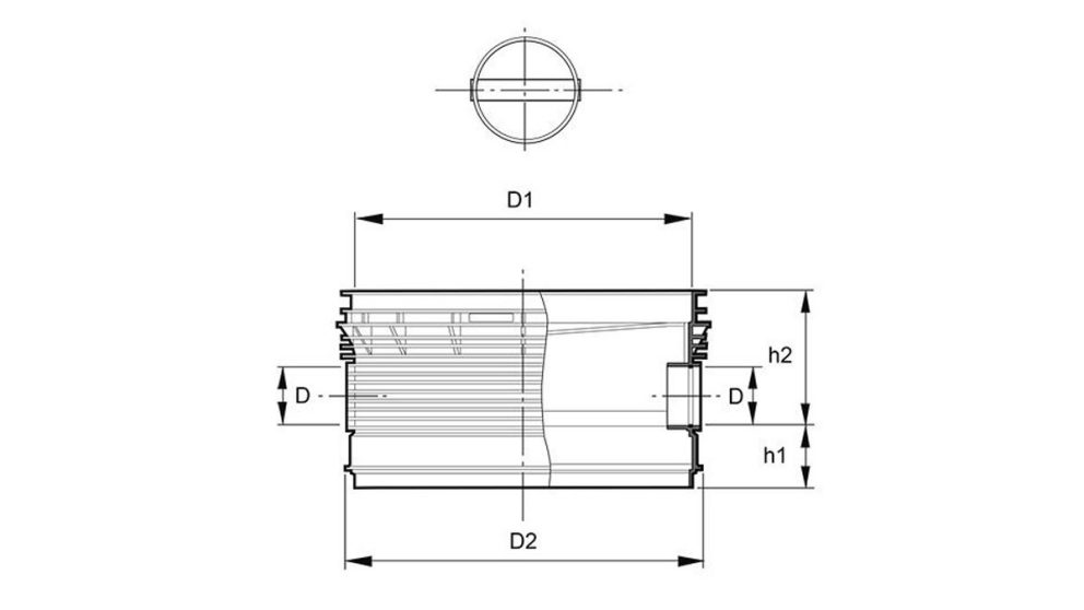 Measurement drawing Polar Pro 1000 Straight