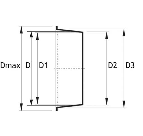 Technical drawing PE cap-plug DBI-dut