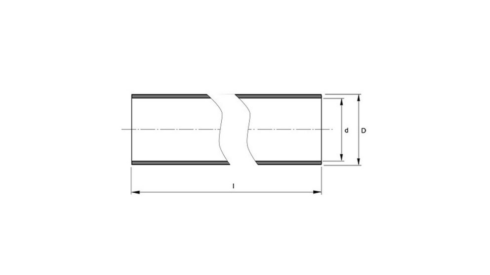 Measurement drawing smooth pipe without socket