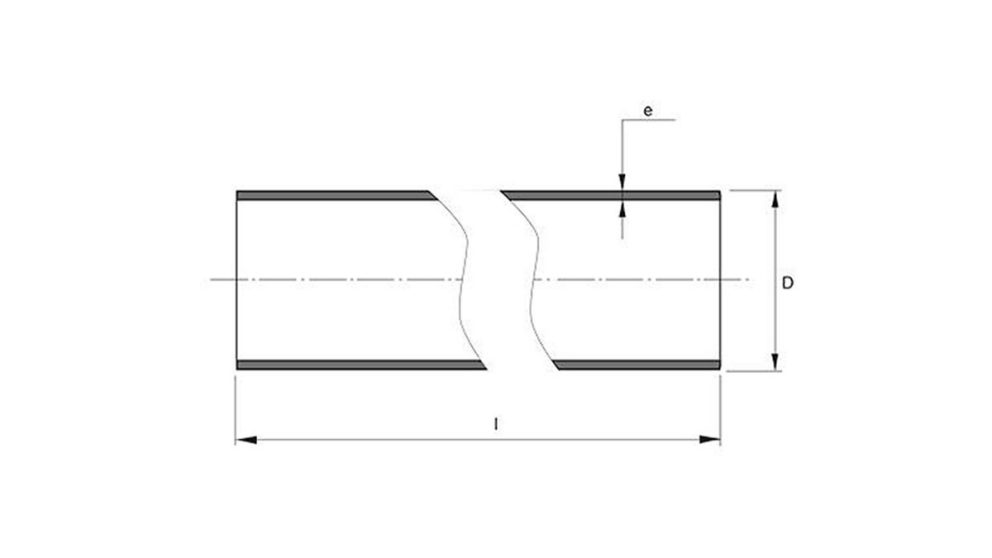 Measurement drawing smooth pipe