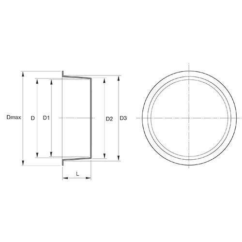 Measurement drawing End plug