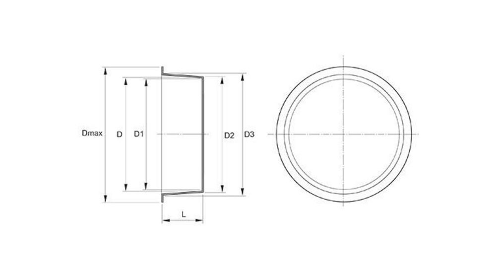 Measurement drawing End plug