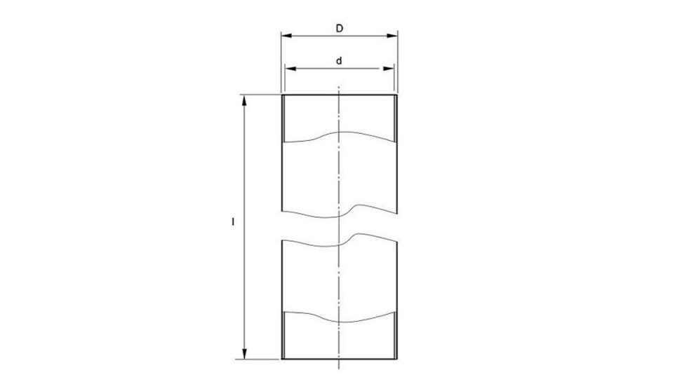 Measurement drawing smooth Riser pipe