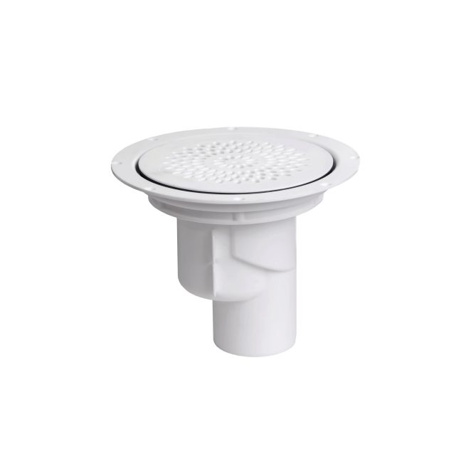 Pipelife floor gully with bottom outlet white