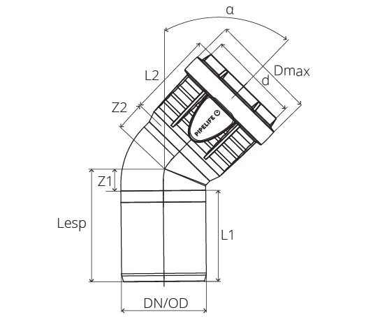 Master3Plus 45° bend drawing version 20/11/2024