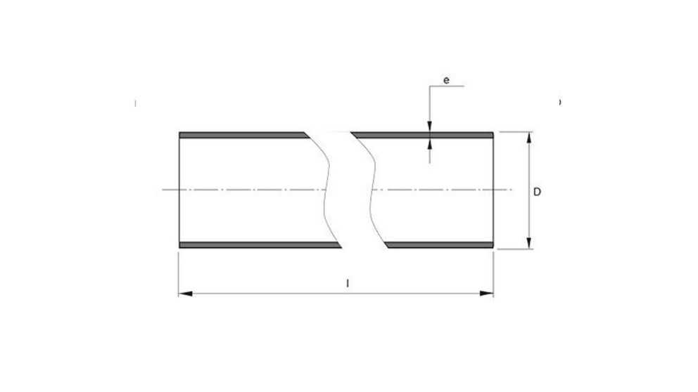 Measurement drawing smooth pipe