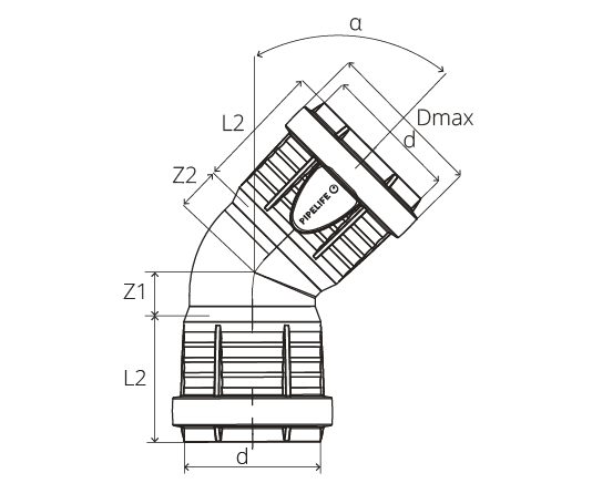 Master3Plus 45° AS bend drawing version 20/11/2024