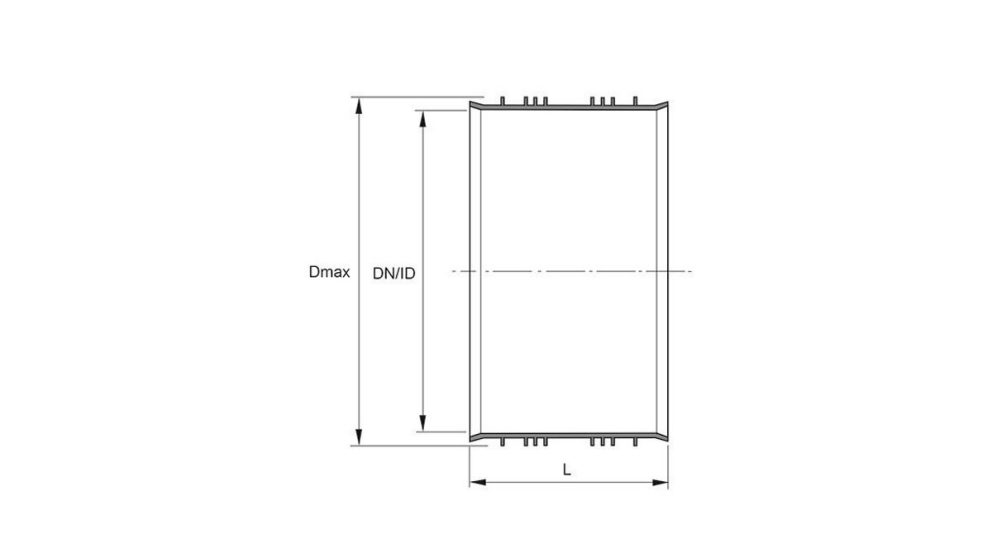 Measurement drawing Pragma-Infra repair socket