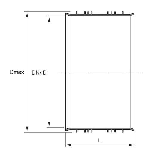 Measurement drawing Pragma-Infra repair socket